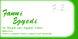 fanni egyedi business card